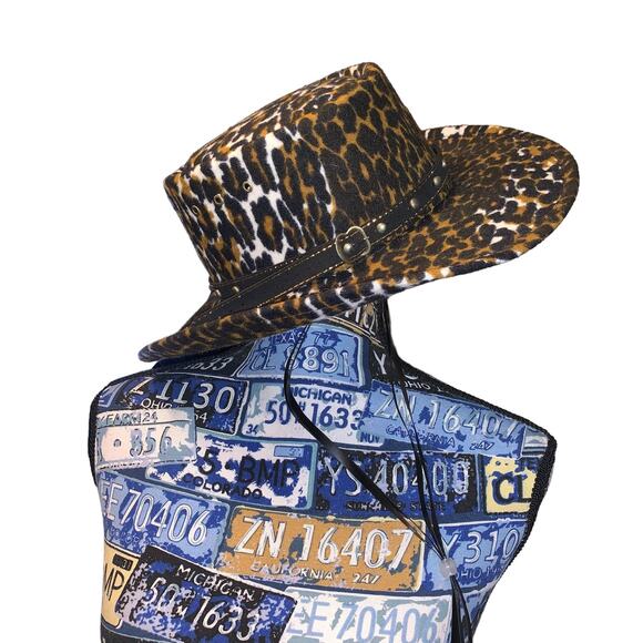 Western Express, Inc. Cowgirl Cheetah Leopard Animal Print Hat 6 7/8 - Picture 11 of 12
